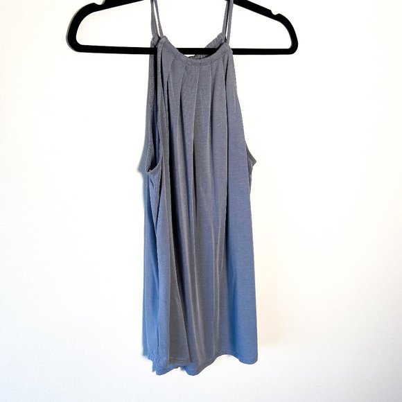 Grey Halter Tank Top - Picture 1 of 3
